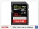 【免運費，送卡片收納盒】Sandisk Extreme Pro 32GB/32G SDHC Class10 U3記憶卡(300MB/s，公司貨)4K可用【跨店APP下單最高20%點數回饋】