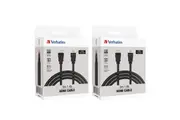 2PK Verbatim HDMI 4K Full HD 1.4b Display TV Console High Speed Cable 3m - Black