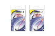 2x Wilson Tangle Free Whiting Rig Stainless Steel Longshank Hook - Size 6