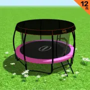 Kahuna Trampoline 12 ft with Roof - Pink