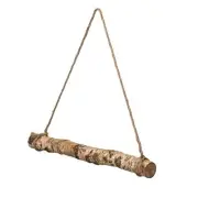 15" Natural Wooden Log Hanging Wall Decor - Rustic Farmhouse Accent for