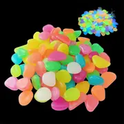 200 Pack Pebbles Stone Glow in the Dark Rock Fish Tank Stones Garden Road Dec