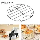 Rack Air Fryer Holder Home Oven Single Sliver Stainless Steel Steam 1pc