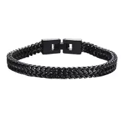 Black Foxtail Bracelet Stainless Steel Men's Jewellery 6mm Link