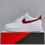 NIKE AIR FORCE 1 '07 男生 白酒紅 皮革 氣墊 運動 休閒鞋 CZ0326-100