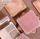 Judy Doll Sweet Mint 2 In 1 Face Highlighter & Contour Palette, All Day Wear