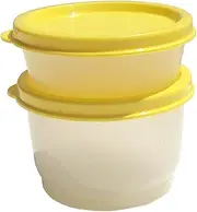 [Tupperware] Snack Cup and Half Size Snack Cup Small Bowl Set Yellow Seals