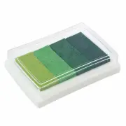 Inkpad Craft Multi Gradient Green 4 x Colors Ink Stamp Pad Oil Based P9Q97512