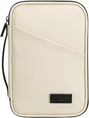 [Higoney] Travel Passport Holder for Family, Rfid Blocking Passport Wallet, Waterproof Passport Holders Bag for Men Women Traveling, Credit Cards Case, Beige, Travel Fashion