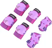 Kids/Youth Knee Pad Elbow Pads Guards Protective Gear Set for Rollerblade Roller Skates Cycling BMX Bike Skateboard Inline Skatings Scooter Riding Sports, Wrist Guards Toddler for Multi-Sports Outdoo