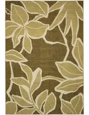 [Miss Amara] Vivienne Botanical Washable Rug in Dark Green