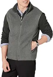 [Amazon Essentials] Men's Full-Zip Polar Fleece Vest (Available in Big & Tall)