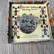 Vintage Mexico Sterling Silver Large Save The Children World Globe Pin