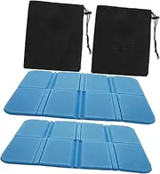 ifundom 2Pcs Portable Outdoor Seat Cushion Honeycomb Picnic Mat for Camping Hiking Beach and Crawling Durable Recyclable Safe Ground Mat with Convenient Storage Bag