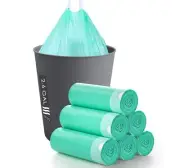 Small Trash Bags AYOTEE Drawstring Compostable Trash Bags Strong Bathroom Tra...