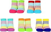 [Cucamelon] Baby Molly & Lulu Stripey 5 Pairs of Socks 0-12 Months Giftboxed