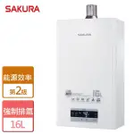 【SAKURA 櫻花】四季溫渦輪增壓熱水器16L(DH1693F NG1/LPG FE式-含基本安裝)