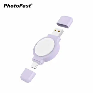 【Photofast】SPIN Charge Apple Watch 手錶磁吸雙頭無線充電器(USB-A/Type-C)