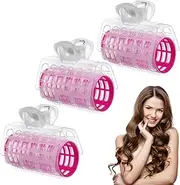 ULTECHNOVO Self Grip Hair Rollers Set, 6pcs Hair rollers with Clips, Salon Hairdressing Curlers Tool with Clips DIY Hair Styles