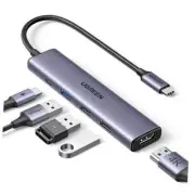 Revodok 105 USB C Hub 5 in 1 Multiport Adapter 4K HDMI, 100W Power Delivery,