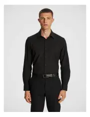 [yd.] Vision Regular Fit Stretch Coolmax Dress Shirt in Black