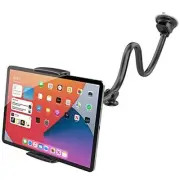 Tablet Car Mount Holder [Long Arm Gooseneck Extension] Suction Cup Mount for 7