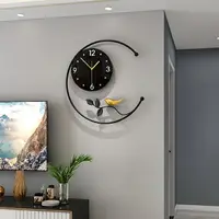 在飛比找樂天市場購物網優惠-北歐現代簡約時鐘 個性創意時鐘時鐘 喜鵲登枝造型掛鐘 可愛小