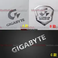 在飛比找蝦皮購物優惠-Gigabyte技嘉 標誌LOGO 金屬貼紙 手機貼紙 筆電