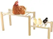 Vehomy Chicken Perch Chicken Roosting Ladder for Chicken Coop Chicken Roosting Bar Chicken Jungle Gym Chicken Toys for Hen Poultry