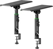 Vondynote Pair of Studio Monitor Stands Desk Clamp Speaker Stands 0-12°Tilt H...