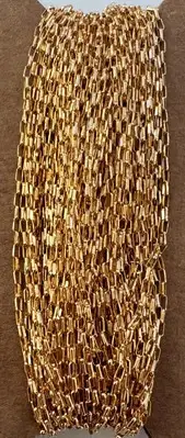 1.4mm x 3.5mm Flat Oval Rollo Chain Yellow Gold Filled 14K by foot (C10533F)