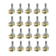 WH148 10K Ohm Variable Resistors Dual Carbon Film Taper Potentiometer 20pcs