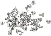 uxcell M3-0.5 x 5mm 100Pcs Flat Round Head Screws 304 Stainless Steel Phillips Drive Machine Screws Hardware Fastener for Furniture Connection