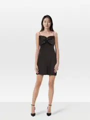 Black Bow Mini Slip Libby Dress