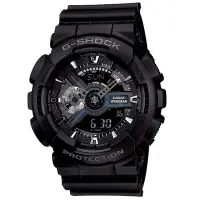 在飛比找Yahoo奇摩購物中心優惠-CASIO 卡西歐 G-SHOCK 重型戰匠 百搭黑 雙顯限