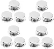 Holibanna 20 Sets Brooch Base Heavy-Duty Bracket Small Round Bead Spacer Beads Back Brooches Vent Hood Filter Panel Brackets Spacer Loose Beads Beads Spare Brooches Silver Stainless Steel