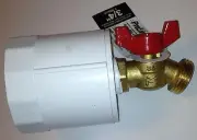 *6PACK* 275 330 GN IBC TOTE TANK ADAPTER 2" NPT Fine x BRASS Hose FAUCET VALVE