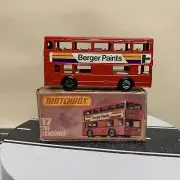 Matchbox Superfast #17 The Londoner London Bus "Berger Paints" Red w/Box MIB