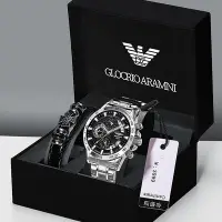 在飛比找Yahoo!奇摩拍賣優惠-亞曼尼 阿瑪尼名牌手錶男士機械表學生瑞士商務大錶盤鋼帶十大男