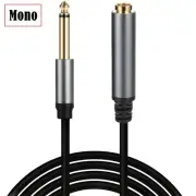6.35mm 1/4" Mono Male to Female Audio Extension Guitar Cable Instrument Speaker