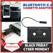 1X Bluetooth 5.0 Car Audio Stereo Sound Cassette Tape Adapter MP3 Hands-Free Aux