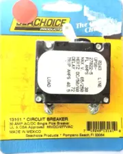 SEACHOICE 13161, 30 AMP AC/DC CIRCUIT BREAKER