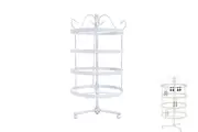 4-Tier Rotating Earring Holder 144 Holes Earring Organizer Jewelry Display Stand for Earrings-White