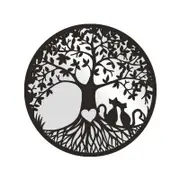 Willow & Silk Laser-cut Cat Inspired Mirror Accent Indoor Wall Art