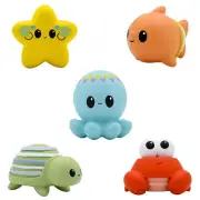 Hopscotch Lane Light Up Bath Floats - 5 Count Sea Creature Toys Children Ages 6+