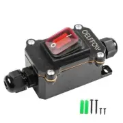 Waterproof On Off Toggle Switch Double Outlet with Red Red/1 Switch/2 Outlet