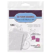 3L Scrapbook Adhesives 3D Foam Squares White Self-Adhesive 1/2"x1/2" 126pcs