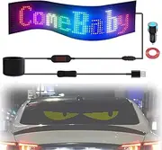 Programmable LED Eyes for Car - Devil Eyes Light for Cars, 4in x 15in, Flex LED Display for Car, LED Sign for Car, Programmable Flexible LED Display, Suitable for Windows of Cars and Trucks