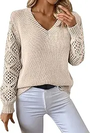 [Generic] Straight Outta Cold Beer Winter New Knitted Sweater Style V Neck Hollow Long Sleeve Solid Color Casual Hoodie Sweater Big Men Pullover Sweater