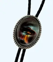 Spaceship Bolo Tie - Personalized Cord Color ,length , and tips